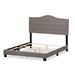 Baxton Studio Emerson Modern and Contemporary Light Grey Fabric Upholstered King Size Bed - BSOCF8747-G-Light Grey-King