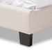 Baxton Studio Willis Modern and Contemporary Light Beige Fabric Upholstered King Size Bed - BSOCF8747-J-Light Beige-King