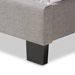 Baxton Studio Willis Modern and Contemporary Light Grey Fabric Upholstered King Size Bed - BSOCF8747-J-Light Grey-King