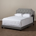 Baxton Studio Willis Modern and Contemporary Light Grey Fabric Upholstered King Size Bed - BSOCF8747-J-Light Grey-King