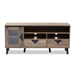 Baxton Studio Cardiff Modern and Contemporary Light Brown Wood 55-Inch TV Stand - BSOW-1512