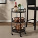 Baxton Studio Bristol Rustic Industrial Style Metal and Wood Mobile Serving Cart - BSOYLX-9052