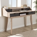 Baxton Studio Fella Mid-Century Modern 4-Drawer Oak and Grey Wood Study Desk - BSOSESD610-Hana Oak/Dark Grey-Desk