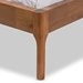 Baxton Studio Brooklyn Mid-Century Modern Walnut Wood Beige Fabric King Size Platform Bed - BSOBBT6653-Light Beige-King-6086-1