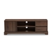 Baxton Studio Burnwood Modern and Contemporary Walnut Brown Finished Wood TV Stand - BSOET 4915-00-Brown-TV