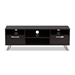 Baxton Studio Warwick Modern and Contemporary Espresso Brown Finished Wood TV Stand - BSOET 3112-02-Dark Brown-TV