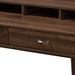 Baxton Studio Disa Mid-Century Modern Walnut Brown Finished 2-Drawer Desk - BSOSP 3210-00-Brown