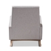Baxton Studio Marlena Mid-Century Modern Greyish Beige Fabric Upholstered Whitewash Wood Rocking Chair - BSOBBT5308-Greyish Beige RC