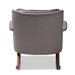 Baxton Studio Maggie Mid-Century Modern Grey Fabric Upholstered Walnut-Finished Rocking Chair - BSOBBT5309-Grey-RC