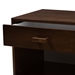 Baxton Studio Deirdre Modern and Contemporary Brown Wood 1-Drawer Nightstand - BSOHNS01-Walnut Brown-NS