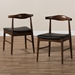 Baxton Studio Winton Mid-Century Modern Walnut Wood Dining Chair Set of 2 - BSORT514-CHR