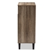 Baxton Studio Wales Modern and Contemporary Light Brown Wood Shoe Storage Cabinet - BSOWales-Cabinet