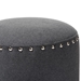 Baxton Studio Rosine Modern and Contemporary Dark Grey Fabric Upholstered Nail Trim Ottoman - BSO1708-Gray