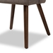 Baxton Studio Cody Mid-Century Modern Light Grey Fabric Upholstered Walnut Finished Wood Dining Chair (Set of 2) - BSOCody-Light Grey-DC