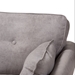 Baxton Studio Miranda Mid-Century Modern Light Grey Fabric Upholstered Sofa - BSOR2006-Grey-SF