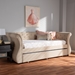 Baxton Studio Cherine Classic and Contemporary Beige Fabric Upholstered Daybed with Trundle - BSOWA5018-Beige-Daybed