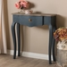Baxton Studio Mazarine Classic and Provincial Blue Spruce Finished Console Table - BSOCES11-Blue Spruce-ST