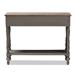 Baxton Studio Noemie Country Cottage Farmhouse Brown Finished 2-Drawer Console Table - BSOROB10-Brown-ST