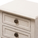 Baxton Studio Lenore Country Cottage Farmhouse Whitewashed 2-Drawer Nightstand - BSORAM55-Whitewashed-NS