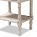 Baxton Studio Lenore Country Cottage Farmhouse Whitewashed 2-Drawer Nightstand - BSORAM55-Whitewashed-NS