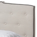 Baxton Studio Vivienne Modern and Contemporary Light Beige Fabric Upholstered Queen Size Bed - BSOCF8747-P-Light Beige-Queen