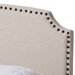 Baxton Studio Odette Modern and Contemporary Light Beige Fabric Upholstered King Size Bed - BSOCF8747-S-Light Beige-King