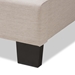 Baxton Studio Odette Modern and Contemporary Light Beige Fabric Upholstered King Size Bed - BSOCF8747-S-Light Beige-King