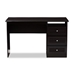Baxton Studio Carine Modern and Contemporary Wenge Brown Finished Desk - BSOMH6013-Wenge-Desk
