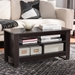 Baxton Studio Nerissa Modern and Contemporary Wenge Brown Finished Coffee Table - BSOMH2114-Wenge-CT