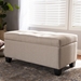 Baxton Studio Michaela Modern and Contemporary Beige Fabric Upholstered Storage Ottoman - BSOWS-20091-Beige-OTTO