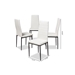 Baxton Studio Armand Modern and Contemporary White Faux Leather Upholstered Dining Chair (Set of 4) - BSO112157-1-White