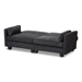 Baxton Studio Felicity Modern and Contemporary Dark Gray Fabric Upholstered Sleeper Sofa - BSOR9003-Dark Gray-SF