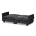 Baxton Studio Felicity Modern and Contemporary Dark Gray Fabric Upholstered Sleeper Sofa - BSOR9003-Dark Gray-SF