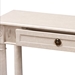 Baxton Studio Ariella Country Cottage Farmhouse Whitewashed 1-Drawer Console Table - BSORAM19-Whitewashed-ST