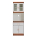 Baxton Studio Laurana Modern and Contemporary White and Cherry Finished Kitchen Cabinet and Hutch - BSOWS883200-White/Cherry
