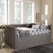 Baxton Studio Amaya Modern and Contemporary Grey Fabric Upholstered Queen Size Daybed - BSOCF8825-C-Grey-Daybed-Q
