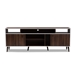 Baxton Studio Marion Mid-Century Modern Brown and White Finished TV Stand - BSOSE TV90131WI-CLB