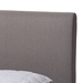 Baxton Studio Aveneil Mid-Century Modern Grey Fabric Upholstered Walnut Finished Queen Size Platform Bed - BSOBBT6723-Grey-Queen