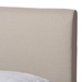 Baxton Studio Aveneil Mid-Century Modern Beige Fabric Upholstered Walnut Finished Full Size Platform Bed - BSOBBT6723-Light Beige-Full