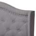Baxton Studio Aden Modern and Contemporary Grey Fabric Upholstered King Size Bed - BSOAden-Grey-King