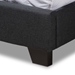 Baxton Studio Alesha Modern and Contemporary Charcoal Grey Fabric Upholstered King Size Bed - BSOAlesha-Charcoal Grey-King