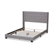 Baxton Studio Brady Modern and Contemporary Light Grey Fabric Upholstered Full Size Bed - BSOBrady-Grey-Full
