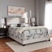 Baxton Studio Brady Modern and Contemporary Beige Fabric Upholstered King Size Bed - BSOBrady-Beige-King