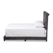 Baxton Studio Candace Luxe and Glamour Dark Grey Velvet Upholstered Full Size Bed - BSOCandace-Grey-Full