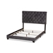 Baxton Studio Candace Luxe and Glamour Dark Grey Velvet Upholstered King Size Bed - BSOCandace-Grey-King