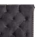 Baxton Studio Candace Luxe and Glamour Dark Grey Velvet Upholstered Full Size Bed - BSOCandace-Grey-Full