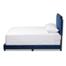 Baxton Studio Darcy Luxe and Glamour Navy Velvet Upholstered Queen Size Bed - BSODarcy-Navy-Queen