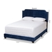 Baxton Studio Darcy Luxe and Glamour Navy Velvet Upholstered Full Size Bed - BSODarcy-Navy-Full