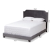 Baxton Studio Darcy Luxe and Glamour Dark Grey Velvet Upholstered King Size Bed - BSODarcy-Grey-King