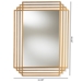 Baxton Studio Kalinda Art Deco Antique Gold Finished Rectangular Accent Wall Mirror - BSORXW-6233